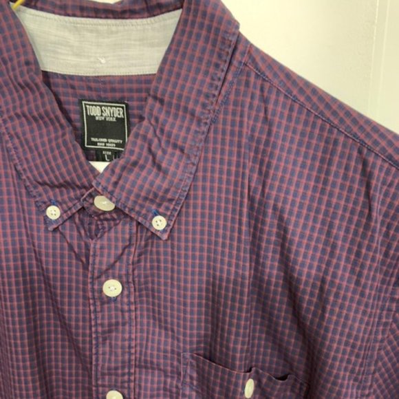 Todd Snyder Other - Todd Snyder Burgundy Petite Gingham Check